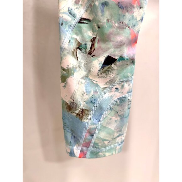Lululemon Mint Orange Patterned Leggings Womens 6 - Picture 4 of 5